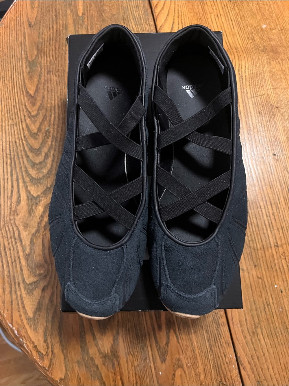 adidas Black ghost sprint ballet flats size 8